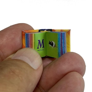 ABC miniature book 1:12 scale dollhouse English w/ illustrations 80 pag