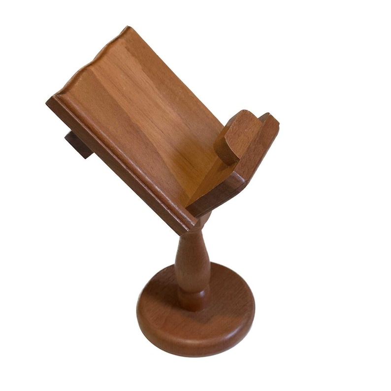 Mini Wooden Lectern Book Holder for Small Books (6" Tall) image 5