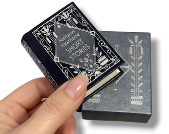 Nathaniel Hawthorne Short Stories Miniature Book Leather made in Germany 288 pag