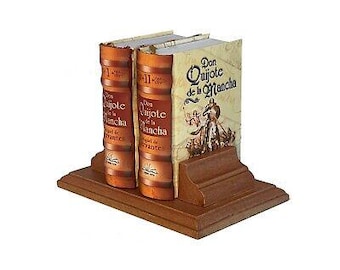 Sujetalibros de Don Quijote, Sujetalibros de imitación de libros, Decoración de biblioteca, Regalo literario