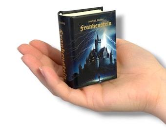 Miniature Frankenstein Book: Mary Shelley's 1818 Gothic Horror Classic