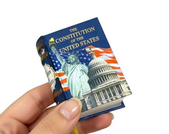 The Constitution of the United States mini book 2.50" H in English and Spanish