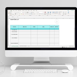 Team Phone List | Setting Up A Spa and Salon | Daily Operations | Spa | Salon | Medical Spa | Med Spa | Templates |  Editable Form
