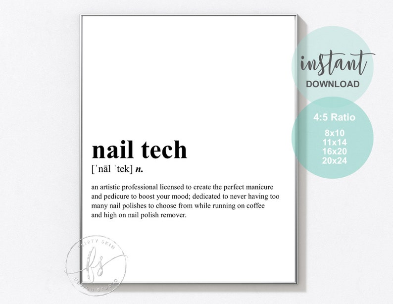 Nail Tech Nail Quote Salon Quote Spa Salon Nail Care Quote Beauty Quote Salon Decor Manicurist Manicure Pedicure Quote image 1