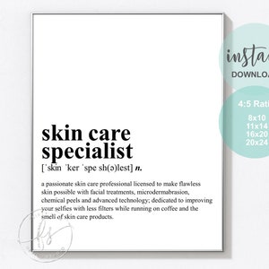 Skin Care Specialist | Esthetician Decor | Spa Quote | Salon Quote | Spa | Salon | Skin Care Quote | Beauty Quote | Medical Spa | Print