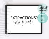 Extractions? Yes, Please! | Spa Decor | Spa Quote | Esthetician Decor | Beauty Quote | Spa | Salon | Spa Decor | Esthetician | Skin Care