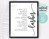 LASHES | Esthetician Decor | Spa Quote | Salon Quote | Spa | Salon | Skin Care | Quote | Lashes | Eyelashes