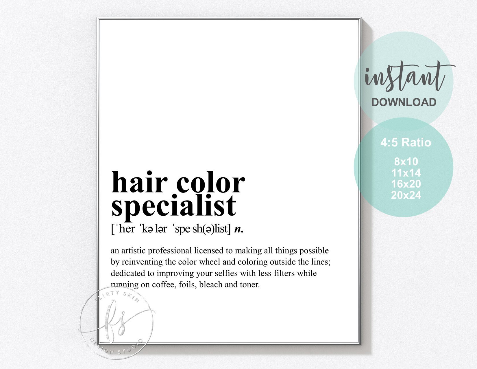 Hair Color Specialist Salon Quote Cosmetologist Spa - Etsy Norway