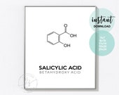 Salicylic Acid | Esthetician Decor | Spa Quote | Salon Quote | Spa | Salon | Skin Care Quote | Beauty Quote | Medical Spa | Print