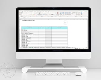 Master Inventory List | Inventory | Operating Supplies | Spa | Salon | Esthetician | Massage Therapist | Cosmetology | Nails | Editable Form