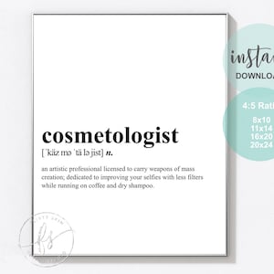 Cosmetologist | Salon Quote | Wall Quote | Spa | Salon | Hair Care Quote | Beauty Quote | Salon Decor | Spa Decor | Hair Stylist Quote