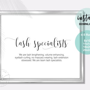 Lash Specialist | Salon Quote | Spa Quote | Spa | Salon | Hair Care Quote | Beauty Quote | Salon Decor | Spa Decor | Lash Quote | Extensions