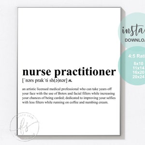 Nurse Practitioner | Esthetician Decor | Spa Quote | Salon Quote | Spa | Salon | Skin Care Quote | Beauty Quote | Medical Spa | Med Spa