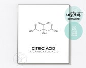 Citric Acid | Esthetician Decor | Spa Quote | Salon Quote | Spa | Salon | Skin Care Quote | Beauty Quote | Medical Spa | Print