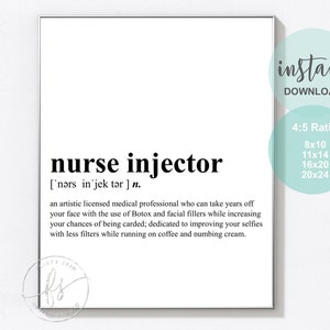 Nurse Injector Facial Injectables Decor Spa Quote Salon Quote Spa Salon Skin Care Quote Beauty Quote Medical Spa Med Spa image 1