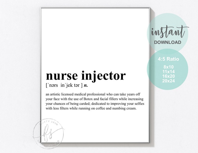 Nurse Injector Facial Injectables Decor Spa Quote Salon Quote Spa Salon Skin Care Quote Beauty Quote Medical Spa Med Spa image 1