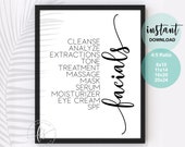 Facials | Spa Decor | Spa Quote | Esthetician Decor | Beauty Quote | Home Decor | Spa | Salon | Spa Decor | Esthetician | Facials |