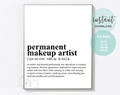 Permanent Makeup Artist | Esthetician Decor | Spa Quote | Salon Quote | Spa | Salon | Skin Care Quote | Medical Spa | Makeup | Beauty Quote