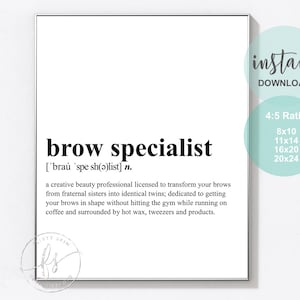 Brow Specialist | Salon Quote | Spa Quote | Spa | Salon | Hair Care Quote | Beauty Quote | Salon Decor | Spa Decor | Eyebrow Quote | Waxing