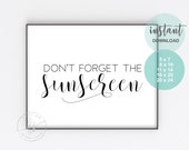 Don't forget the sunscreen | Spa Decor | Salon Decor | Beauty Quote | Esthetician Decor | Spa | Salon | Sunscreen | SPF | Skin Care