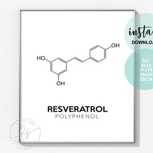 Resveratrol Esthetician Decor Spa Quote Salon Quote Spa Salon Skin Care Quote Beauty Quote Medical Spa Print 画像 1