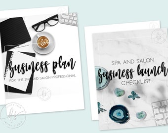 Combo Business Plan and Launch Checklist for Spa and Salon Professionals | 22 Pages | 29 Pages | Instructional Guide, Template, Checklist