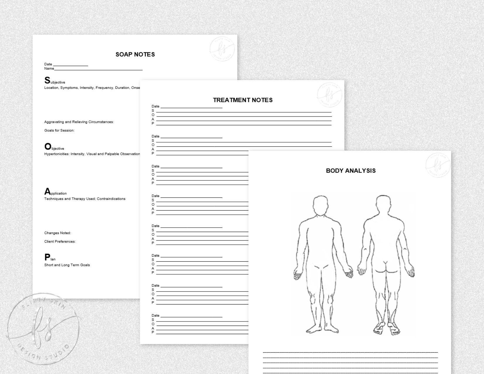 SOAP Notes Form  Massage Therapist  Spa  Medical Spa  Day Spa  Client  Form  Client Note  Business Forms  Editable Forms For Free Soap Notes For Massage Therapy Templates