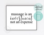 Massage Is An Investment Not An Expense | Spa Decor | Spa Quote | Esthetician Decor | Beauty Quote | Spa | Salon | Spa Decor | Massage