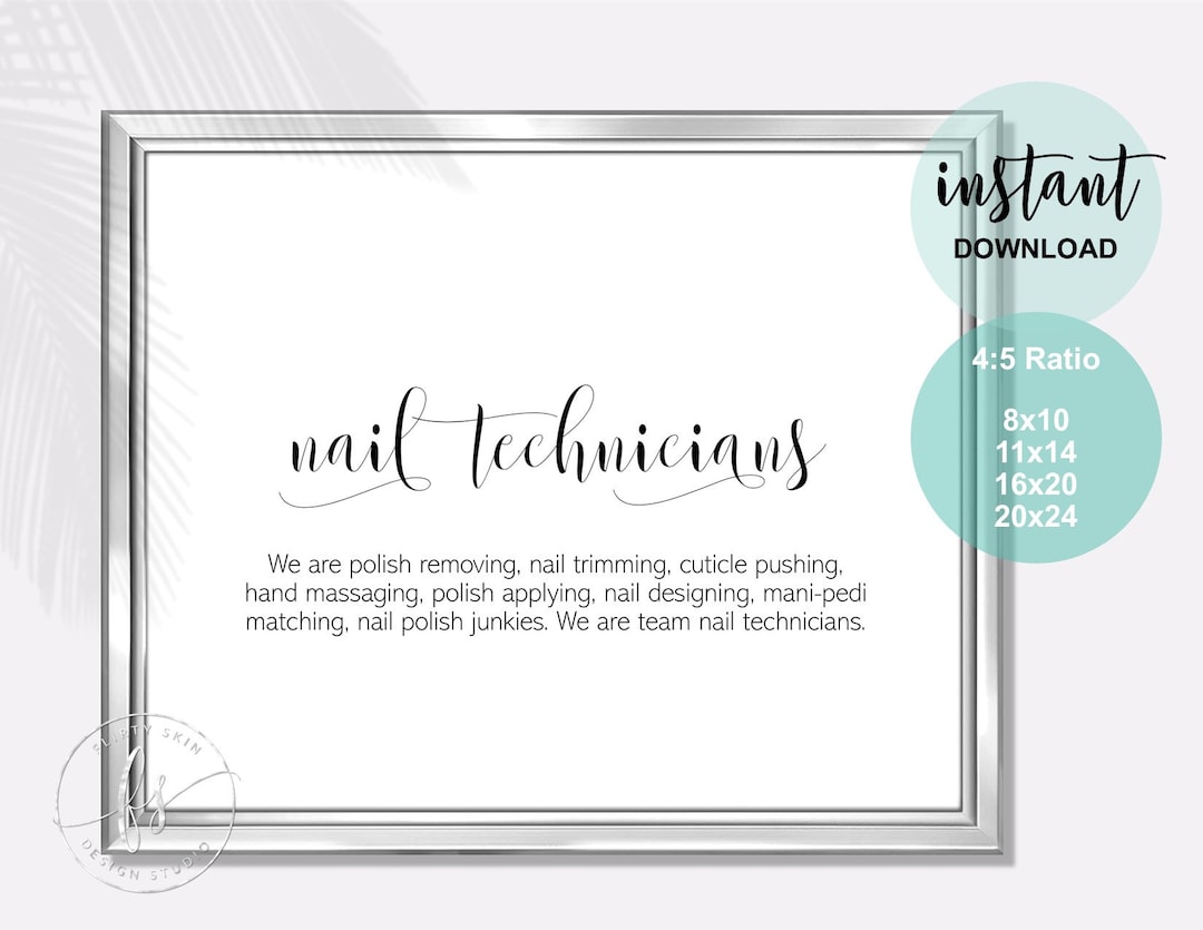 Nail Technician Nail Quote Salon Quote Spa Salon Nail Care Quote Beauty Quote Salon Decor