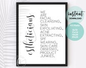 Estheticians | Esthetician Decor | Spa Quote | Salon Quote | Wall Quote | Spa | Salon | Skin Care Quote | Beauty Quote | Medical Spa | Print