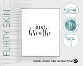 Just Breathe | Spa Décor | Spa Quote | Esthetician Décor | Beauty Quote | Spa | Salon | Esthetician | Nail Salon | Lashes & Brows | Hair