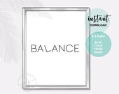Balance | Spa Decor | Spa | Salon | Salon Decor | Esthetician Decor | Massage Decor | Home Decor | Wall Decor | Digital Print