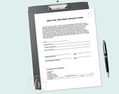 Employee Treatment Request Form | Salon | Spa | Business Essentials | Editable Word Document