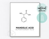 Mandelic  Acid | Esthetician Decor | Spa Quote | Salon Quote | Spa | Salon | Skin Care Quote | Beauty Quote | Medical Spa | Print