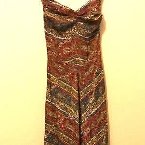 Vintage Gucci 1940’s Patterned Silk Gown