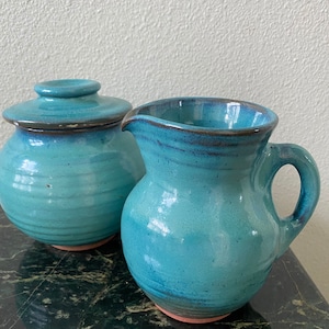 Vintage Harding Black Cream and Sugar Set 1981