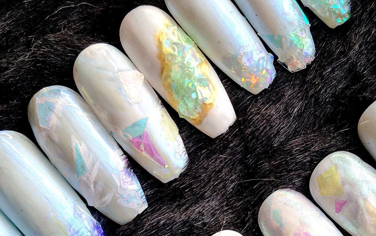 Opalescent Acrylic Nails 50