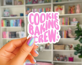 Cookie Baking Crew Glossy Vinyl Sticker (3" X 3")