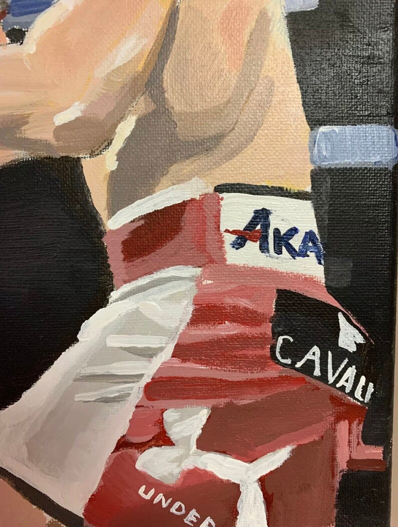 Canelo Alvarez Original Acrylic Painting On Canvas 9\u2019\u2019 X 12\u2019\u2019