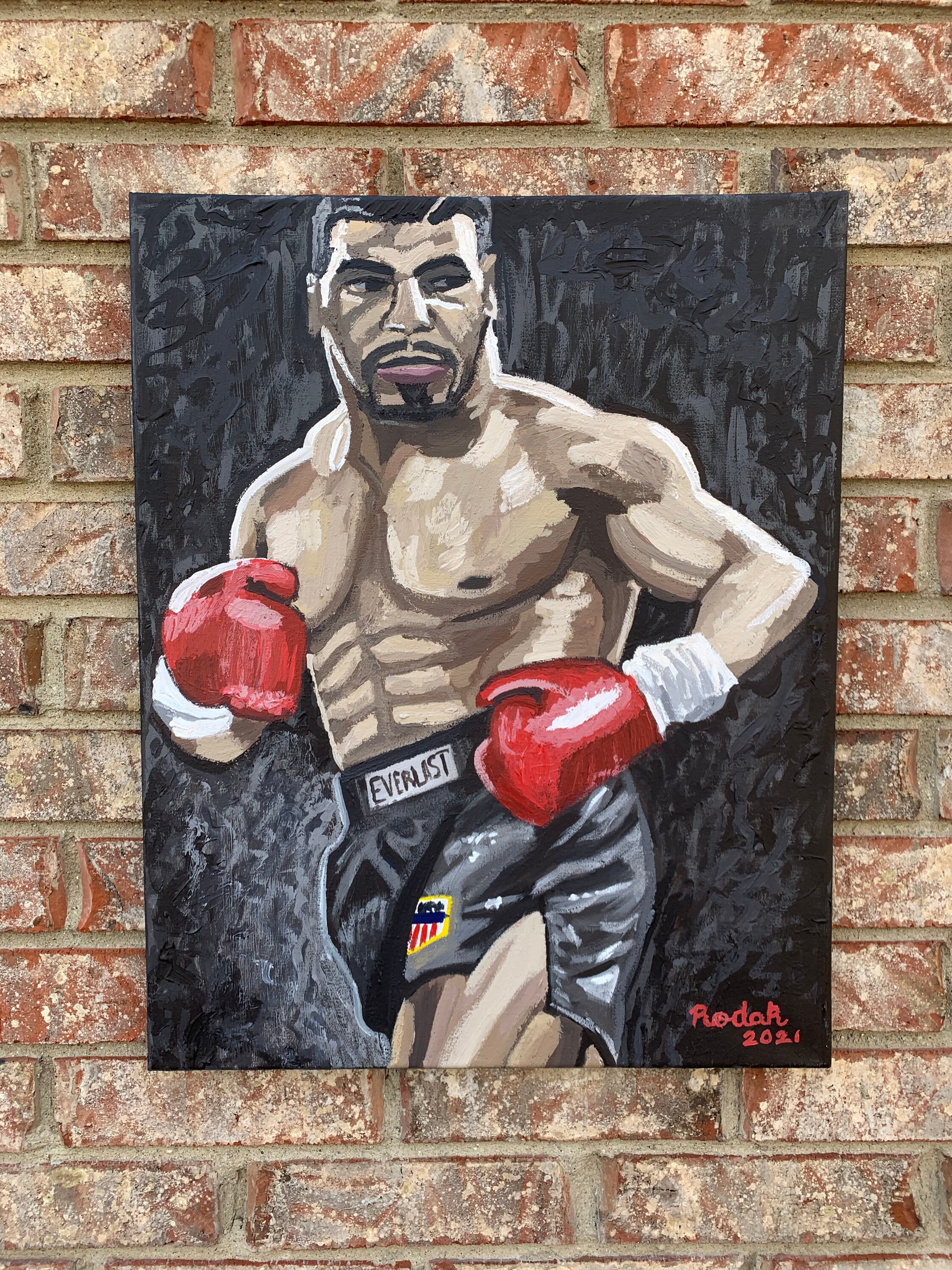 Mike Tyson Original Acrylic Painting on Back Stapled Canvas | Etsy
