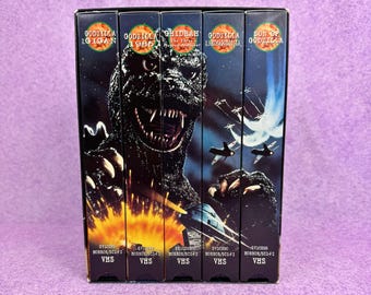 Zeldzame Godzilla VHS-boxset complete 5 filmcollectie | Godzilla 1985, Gigan, Ghidrah, Mechagodzilla & Son of Godzilla