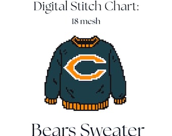 Chicago Bears Pullover Digitale Nadelspitze Stich Chart - Herunterladbar