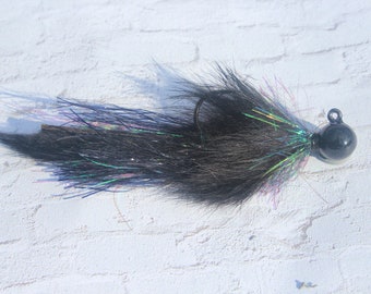 Black Rabbit Hair Steelhead Twitch Jig