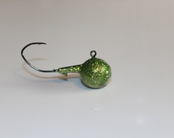 3 pk Disco Lime Round Head Jigs
