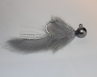 Shad Gray Rabbit Hair Steelhead Twitch Jig