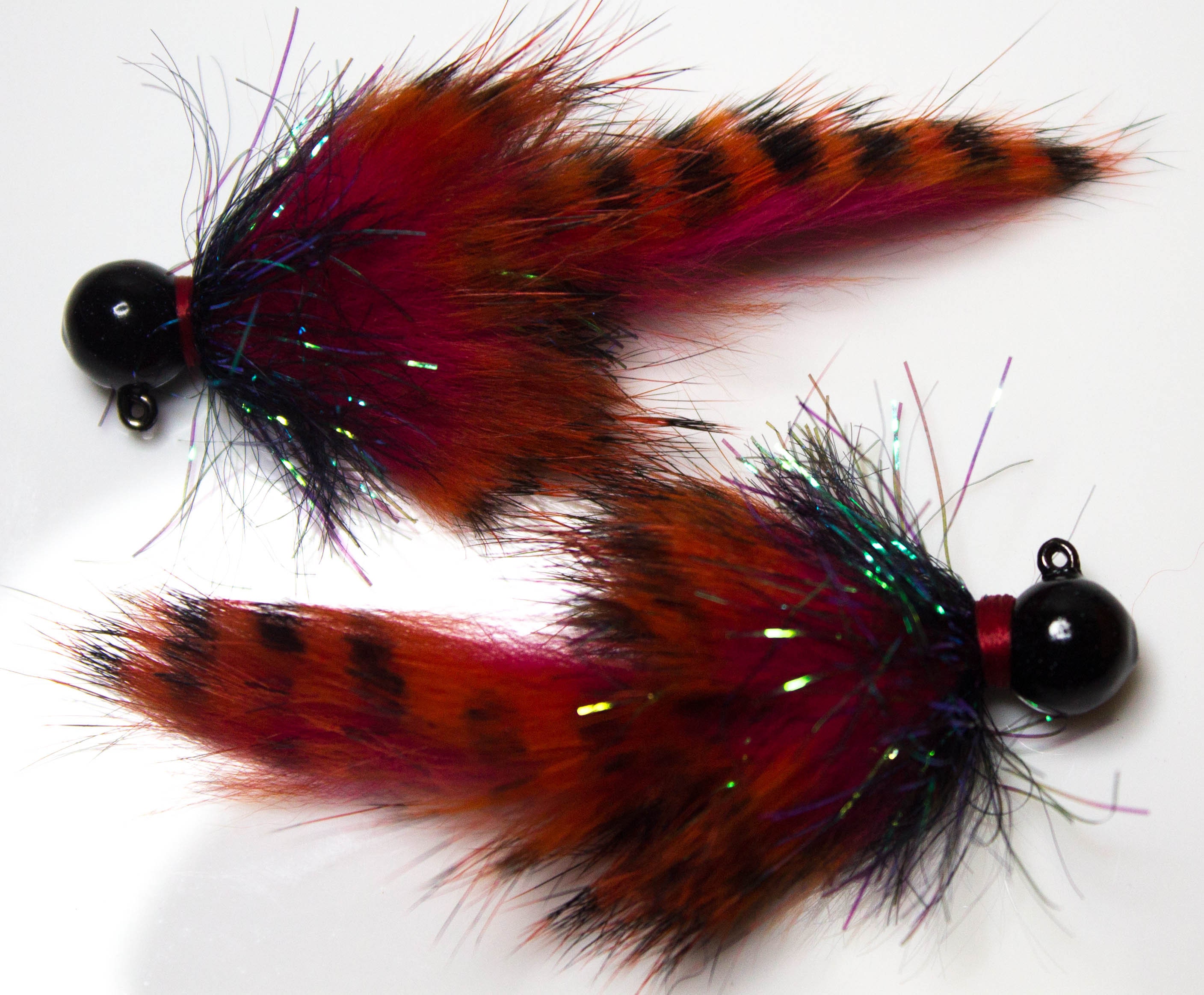 Black and Red Rabbit Hair Steelhead Twitch Jig