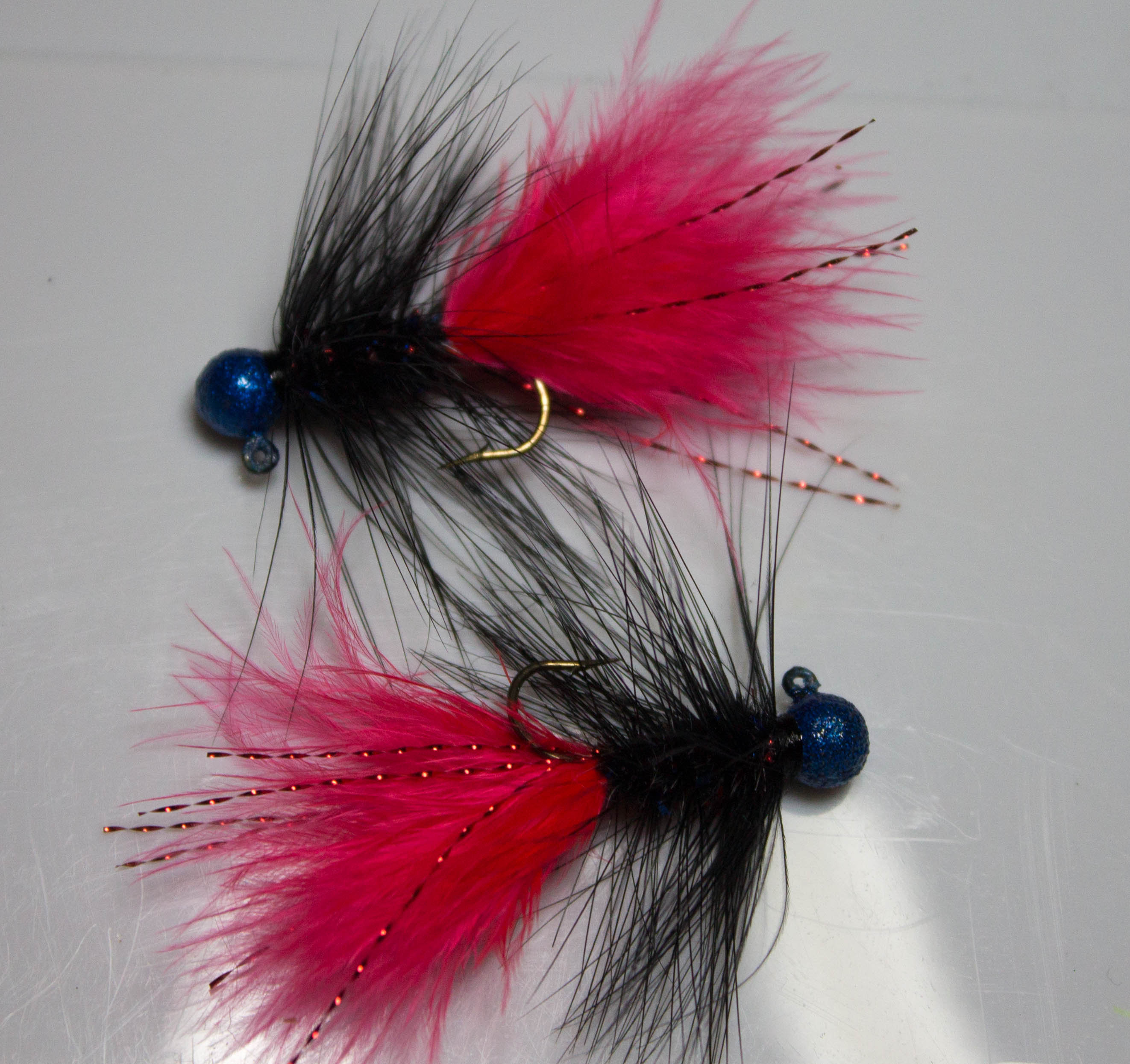 5pk Blue, Black & Red Crappie Jigs