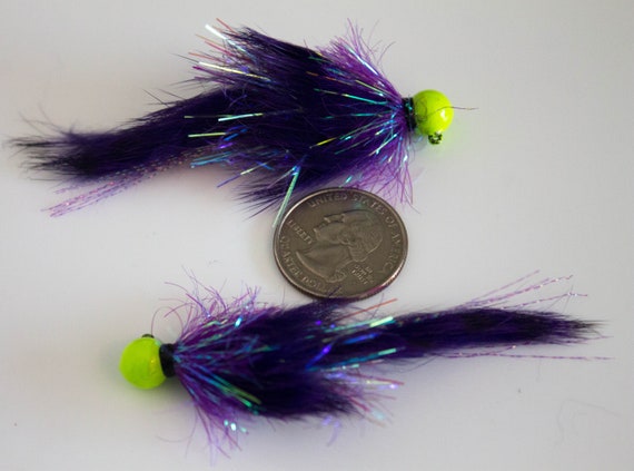 2 Pk Purple and Chartreuse Rabbit Hair Steelhead Twitch Jigs -  Ireland