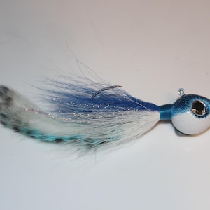 Blue & White Pro Series Bunny Bucktail Jigs