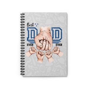 Cahier à spirales Meilleur papa de tous les temps, cadeau pour papa, journal avec lignes lignées pour prise de notes, cadeau de fête des pères, cahier de motivation